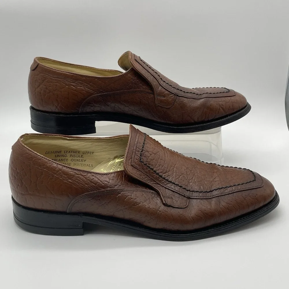 VTG Stuart McGuire Leather Dress Shoes Brown Men's Size 9 Ortho-Vent Spring Step